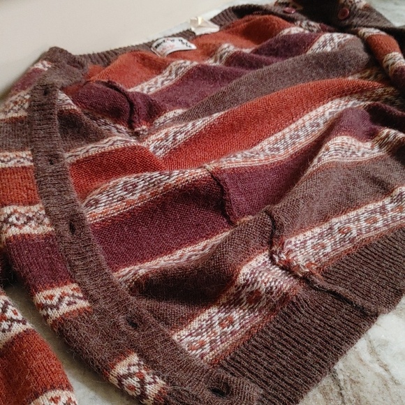 Vintage Razzle Dazzle Cardigan Sweater in Autumn Colors - Picture 11 of 15